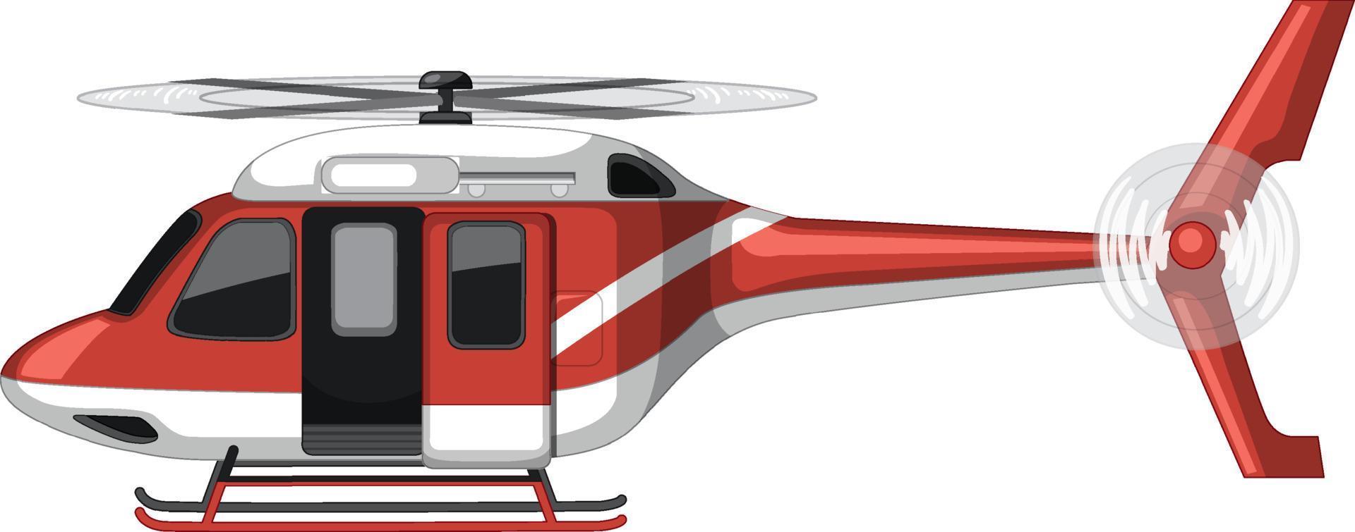 Emergency helicopter on white background vector