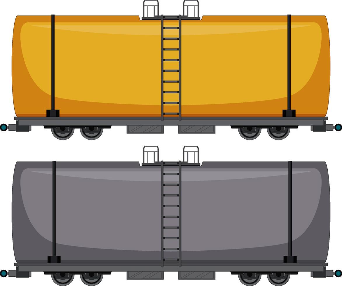 Cargo container of freight train on white background vector