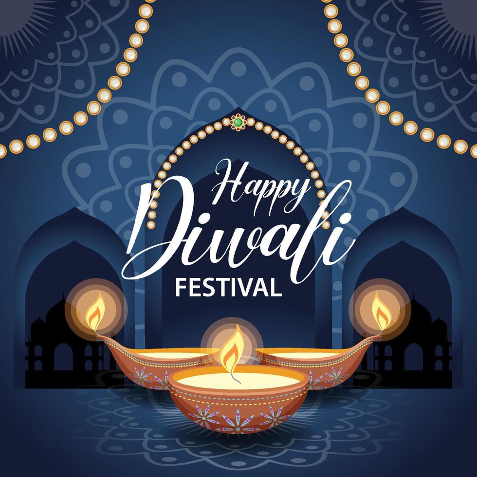 Happy Diwali Indian festival banner 7106912 Vector Art at Vecteezy