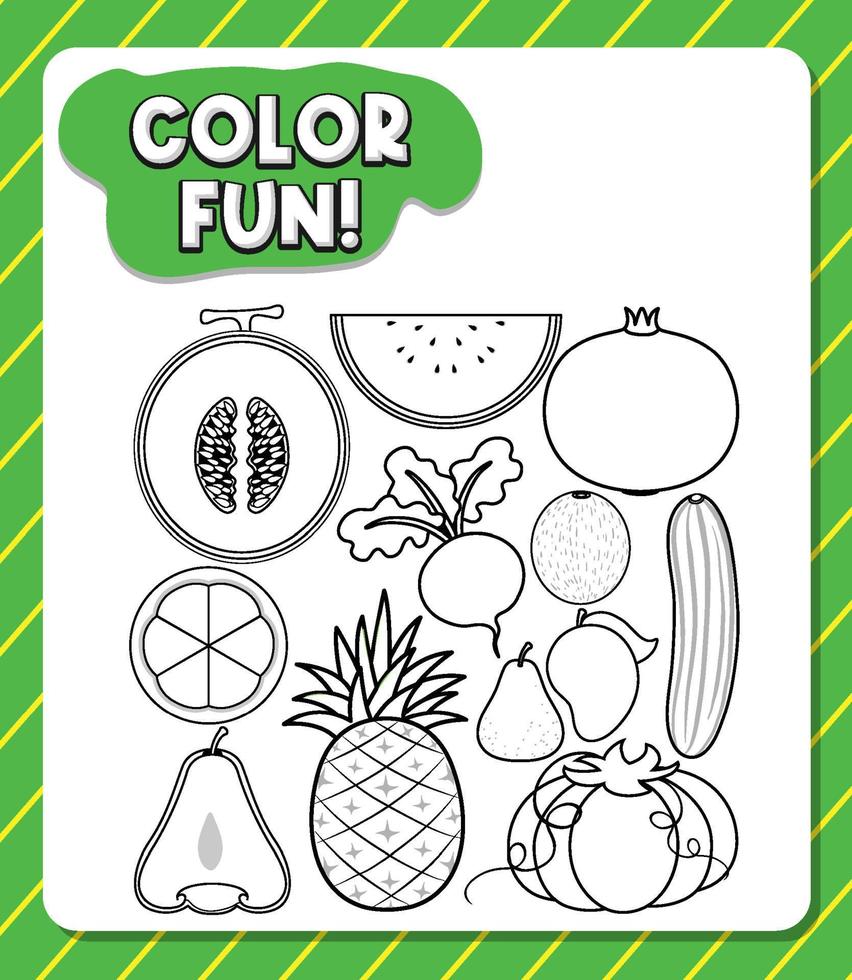 colouring worksheet for student vector