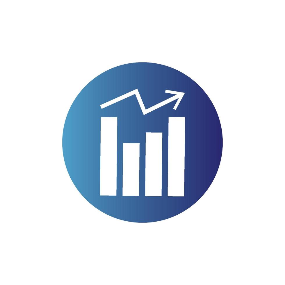 Graph Icon in trendy flat style isolated on white . Chart bar symbol for your web site design  logo  app  UI. vector
