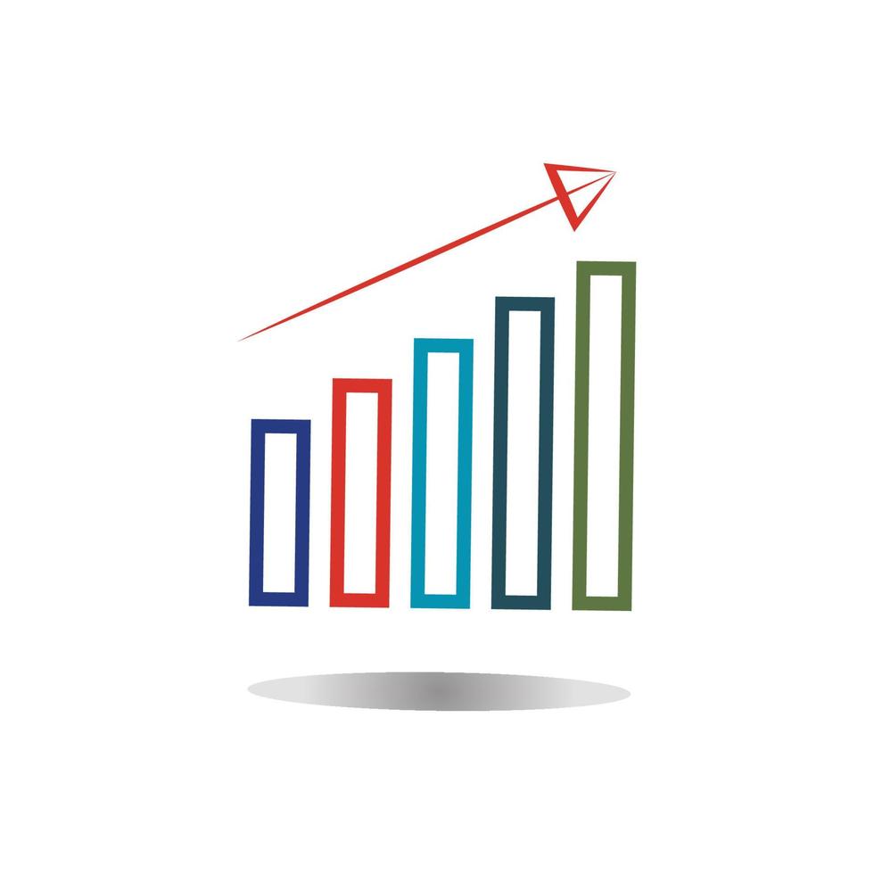 Graph Icon in trendy flat style isolated on white . Chart bar symbol for your web site design  logo  app  UI. vector