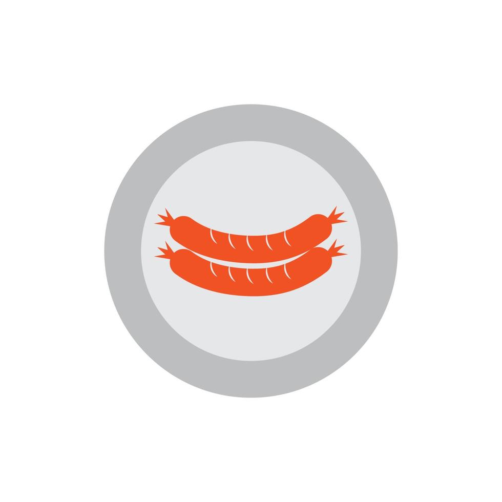 Sausage Icon Illustration vector background