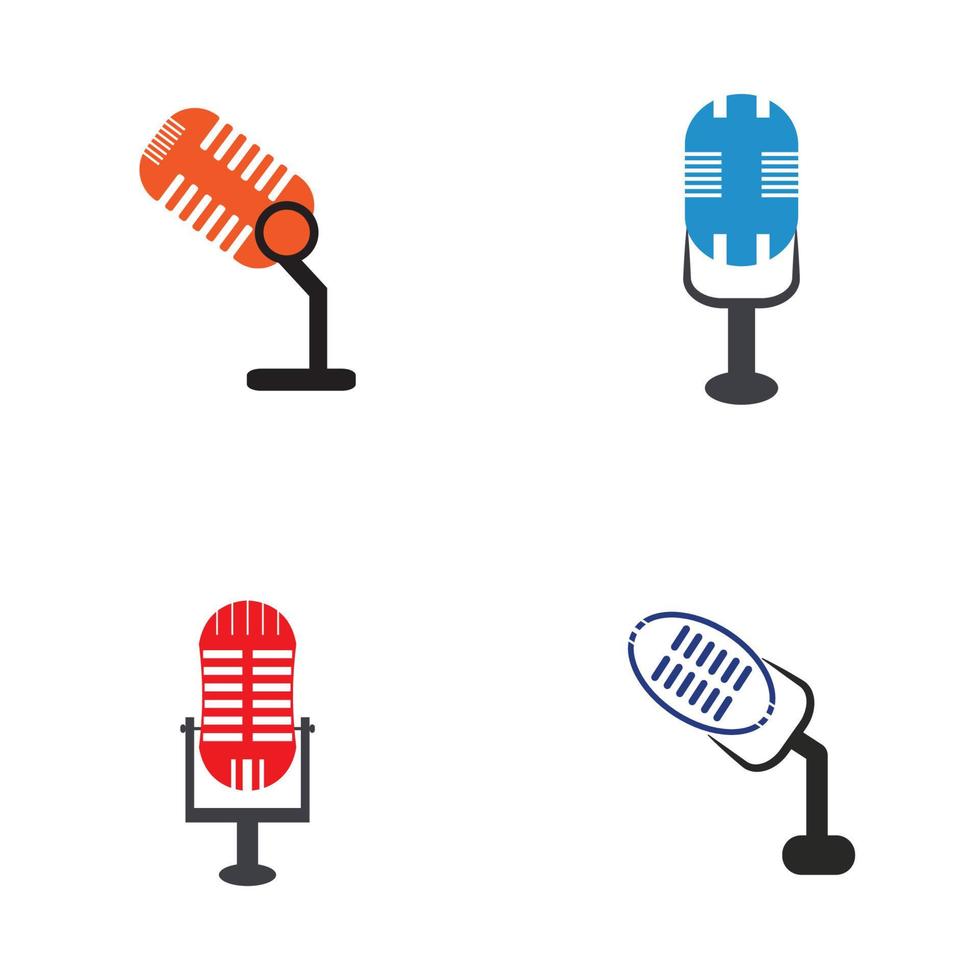 fondo de vector de icono de diseño de símbolo de micrófono