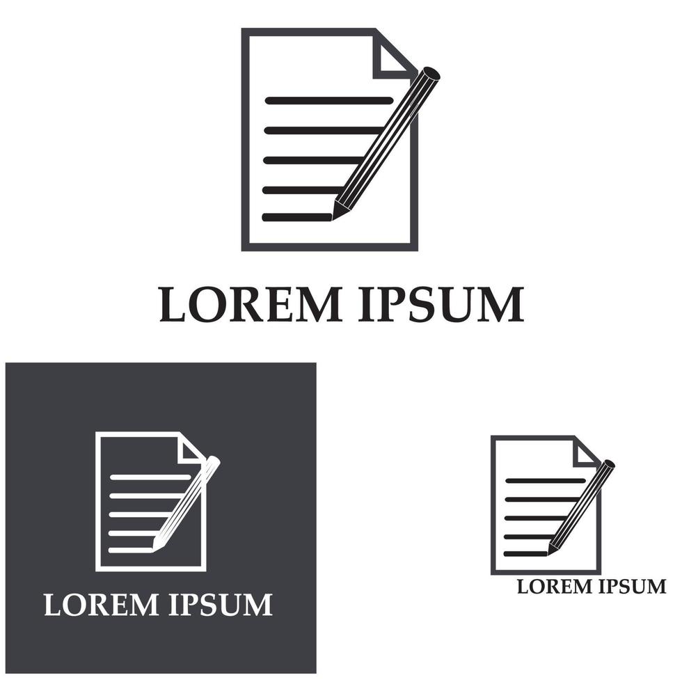 Write Document User Interface Outline Icon Logo Vector Illustration