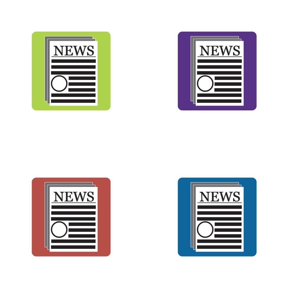 Newspaper icon vector symbol background