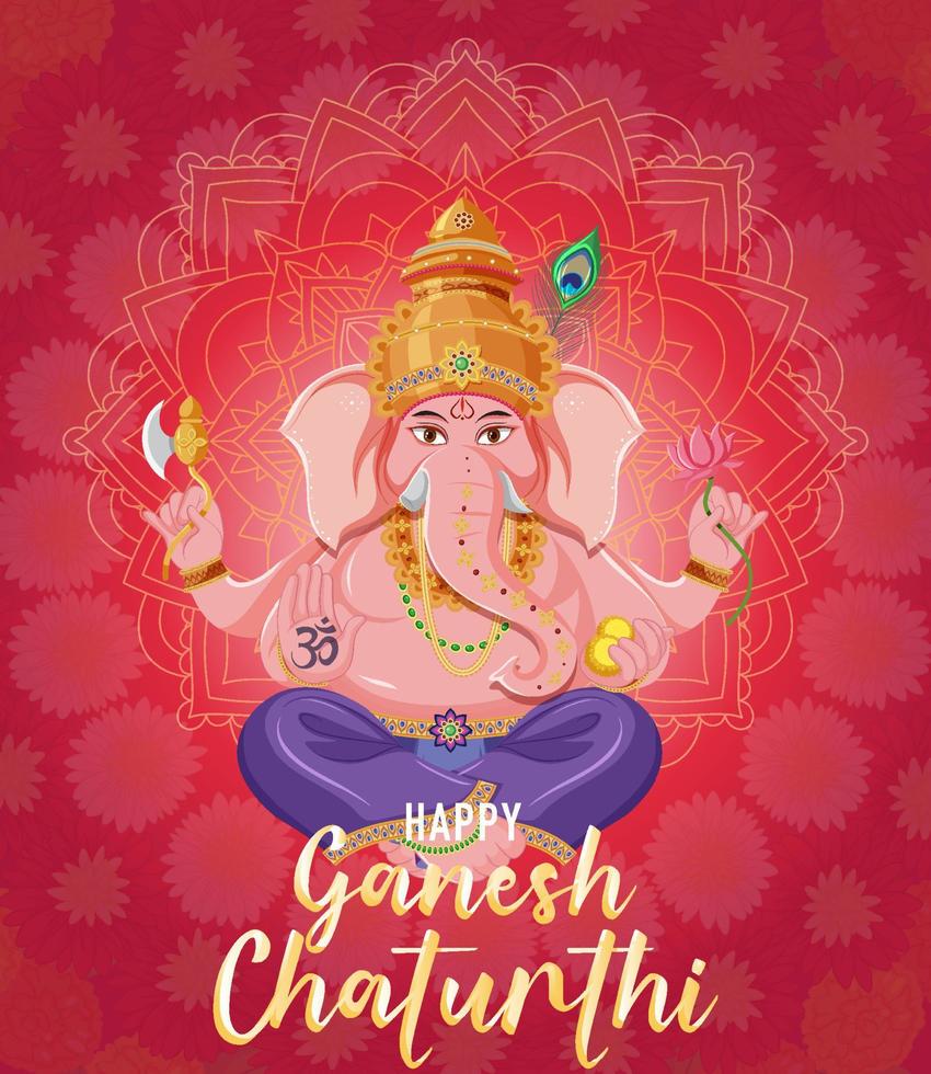 Happy Ganesh Chaturthi Poster vector