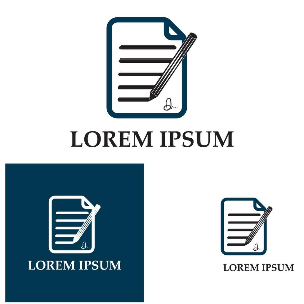 Write Document User Interface Outline Icon Logo Vector Illustration