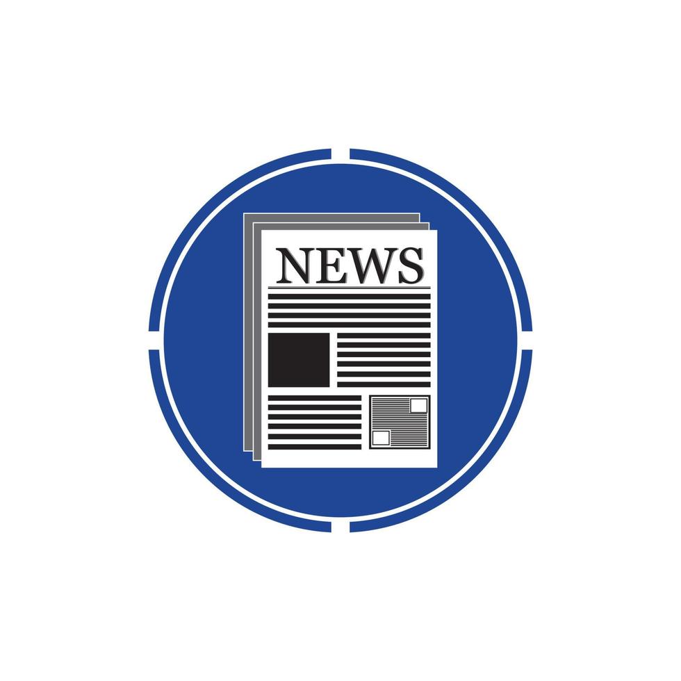Newspaper icon vector symbol background