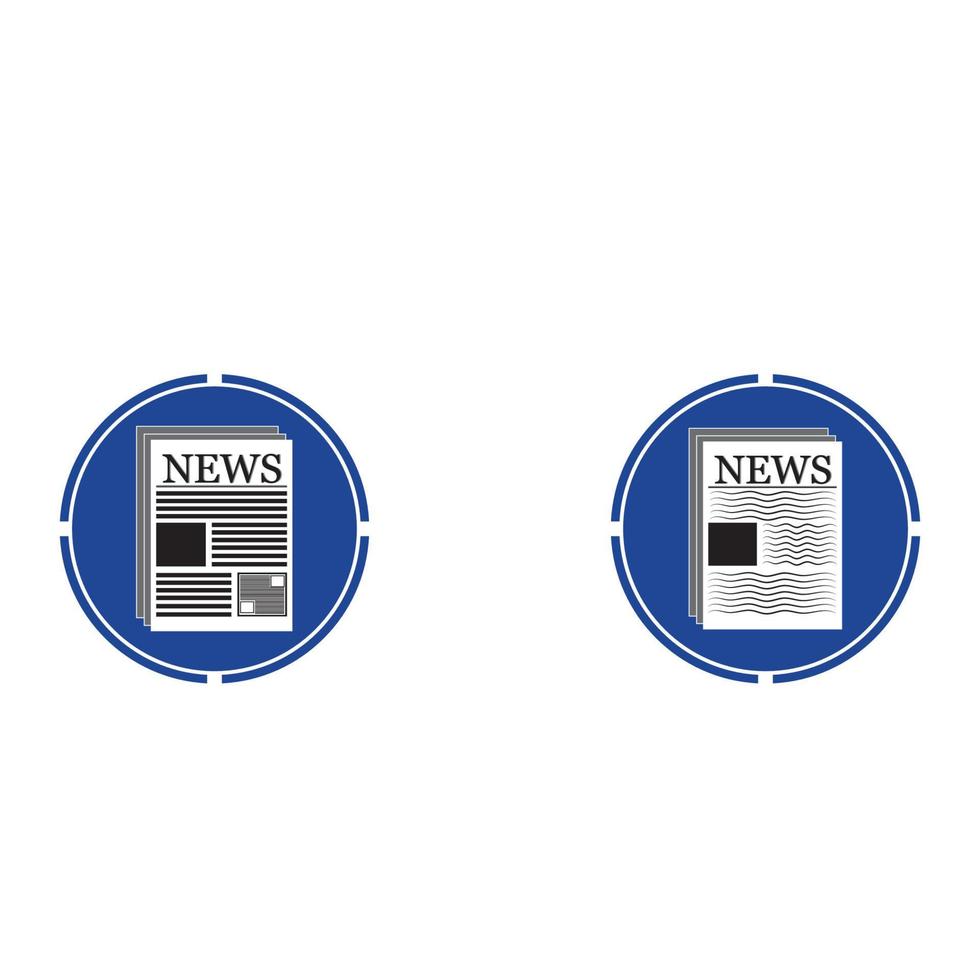 Newspaper icon vector symbol background