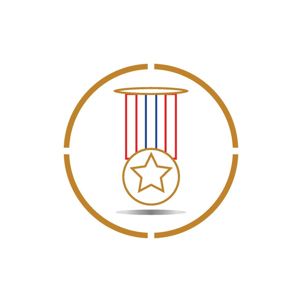 Medal icon vector background template illustration