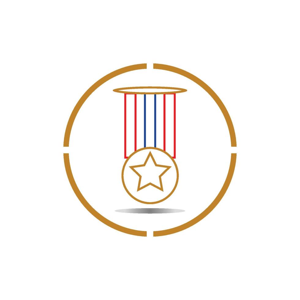 Medal icon vector background template illustration