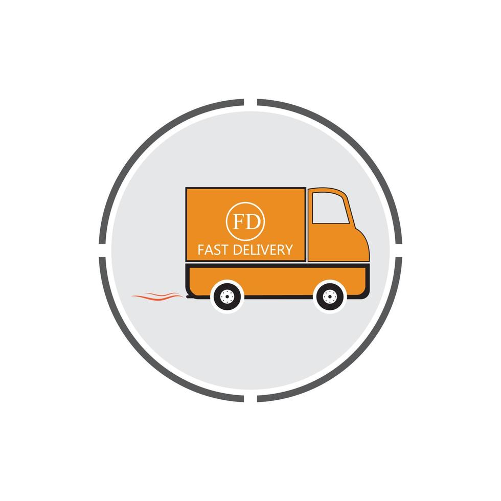 Fast delivery truck icon vector illustration