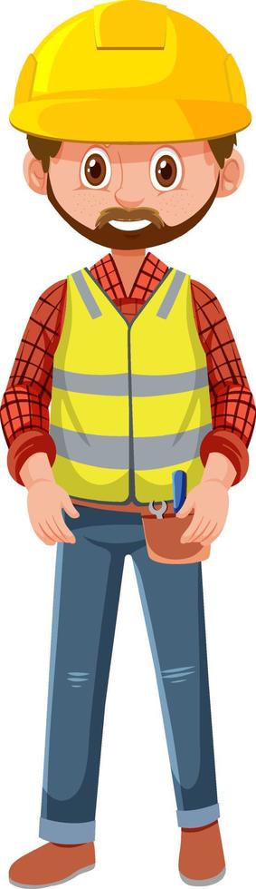 Foreman with safety hat vector