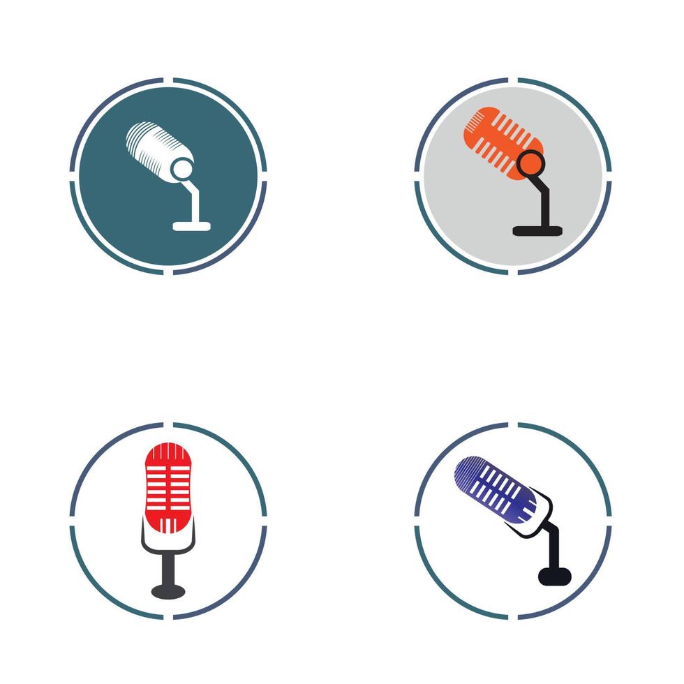 Microphone symbol design icon vector background