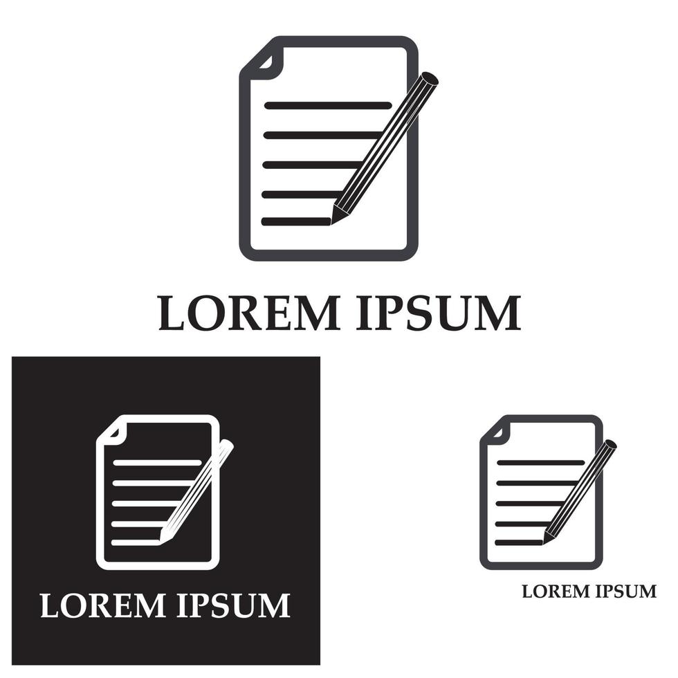 Write Document User Interface Outline Icon Logo Vector Illustration