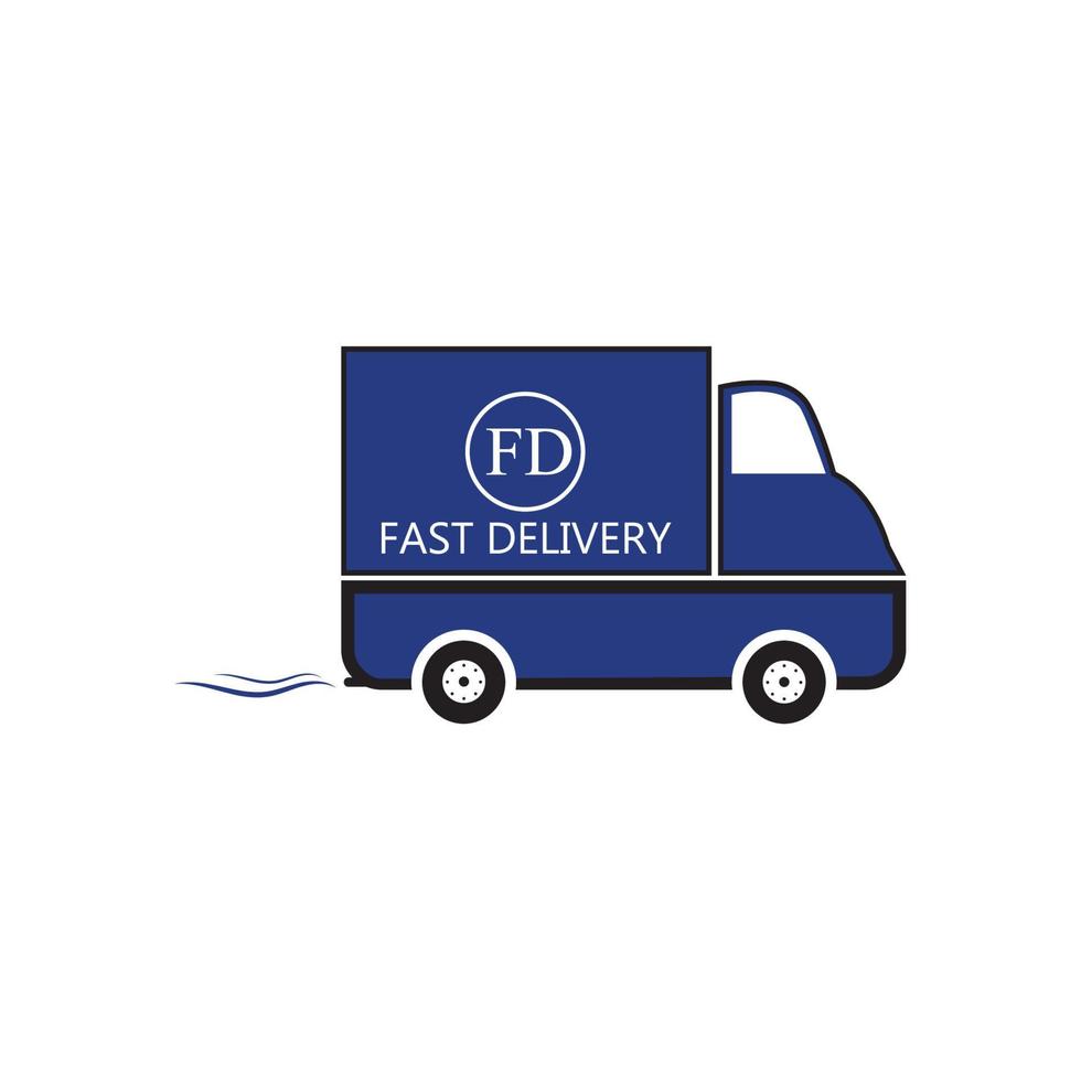 Fast delivery truck icon vector illustration