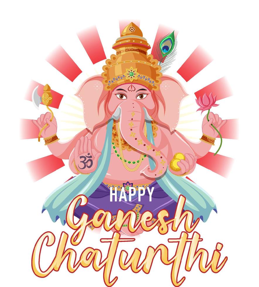 Happy Ganesh Chaturthi Poster vector