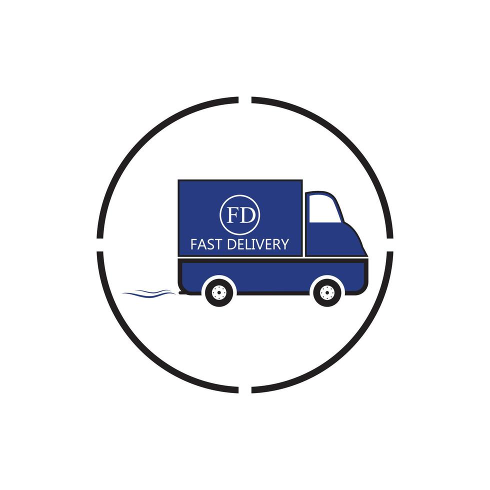 Fast delivery truck icon vector illustration