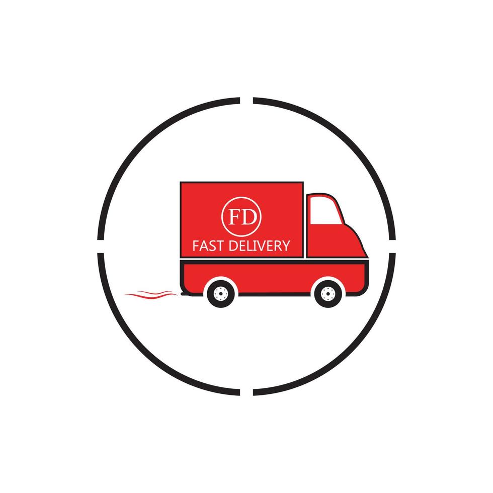 Fast delivery truck icon vector illustration