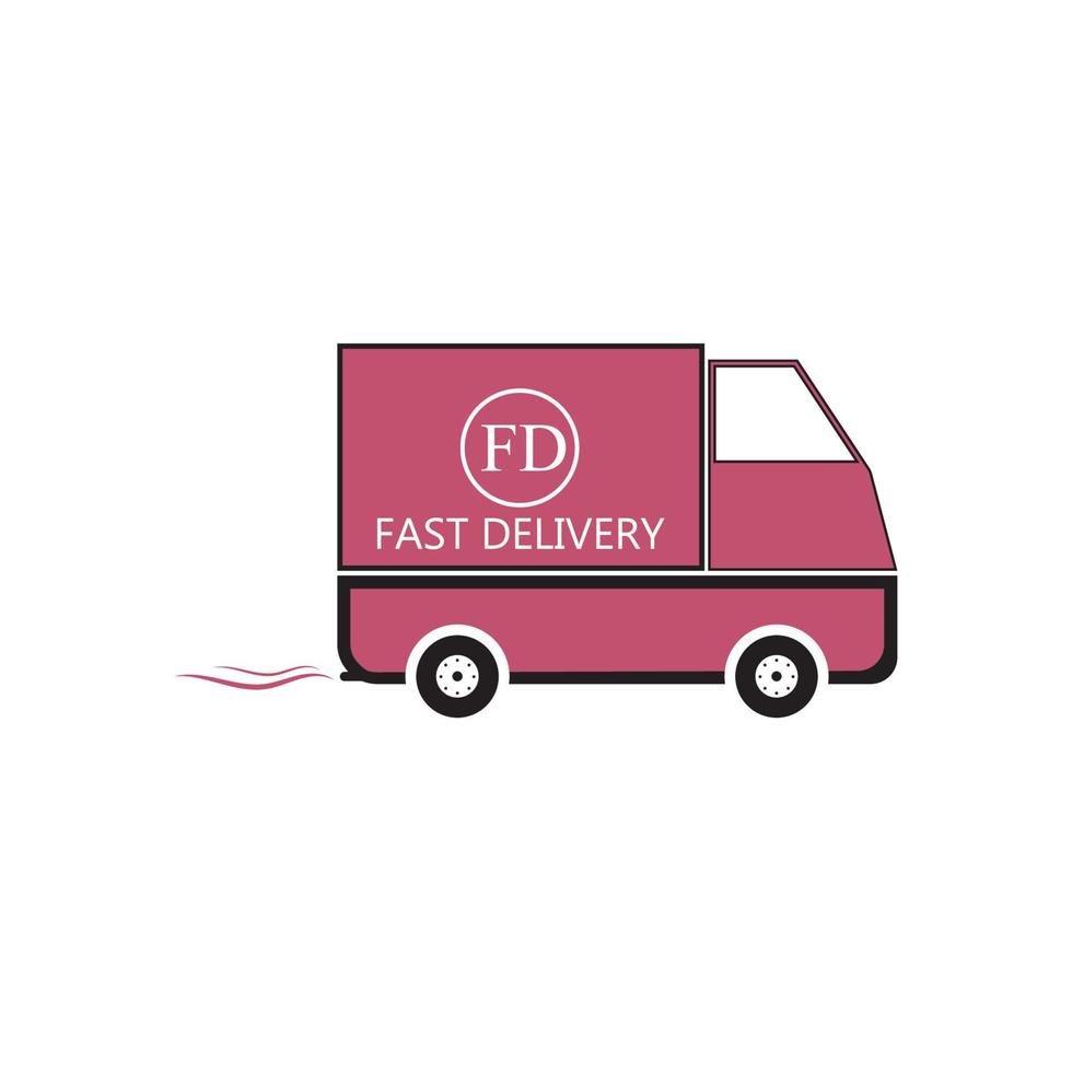 Fast delivery truck icon vector illustration