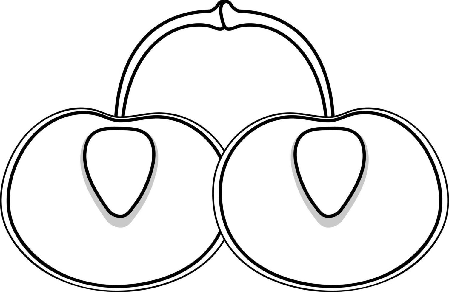 Black and white doodle character vector