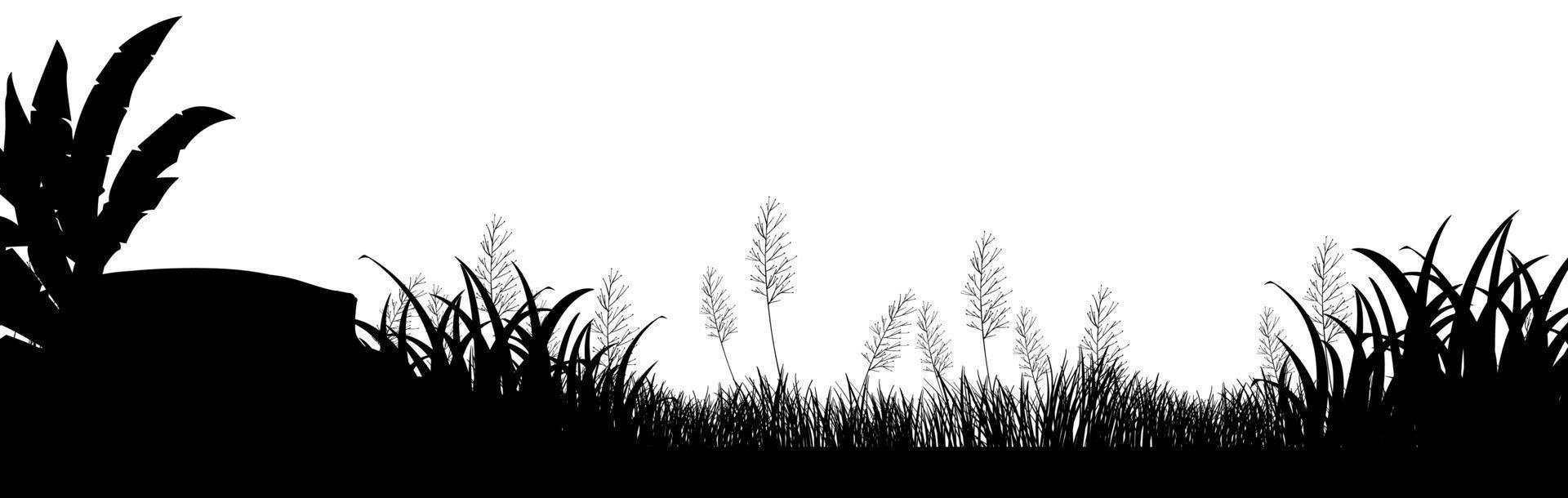 Silhouette plant in nature white background vector