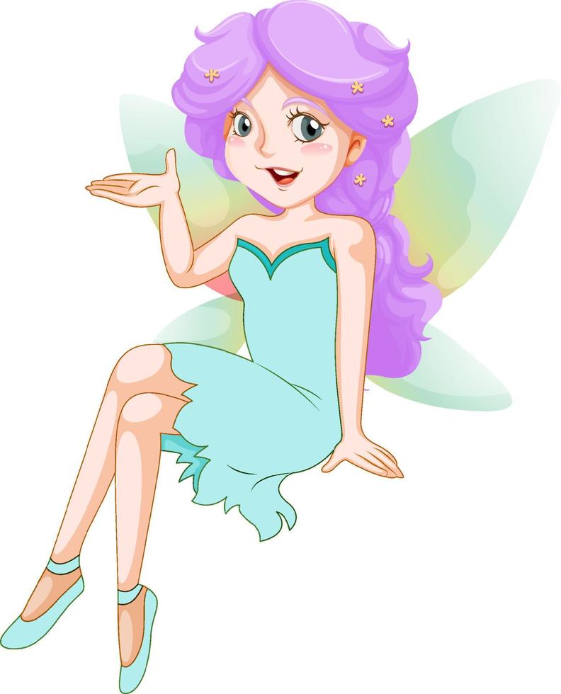 Fantastic fairy girl cartoon character vector
