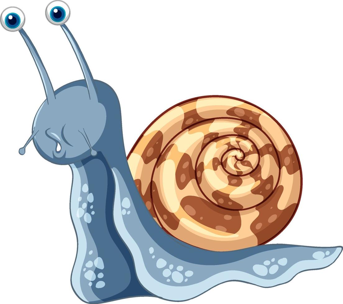 Isolated snail cartoon character vector