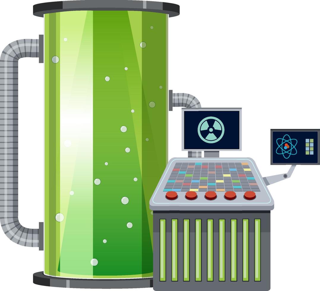 Cryonics capsule cartoon on white background vector