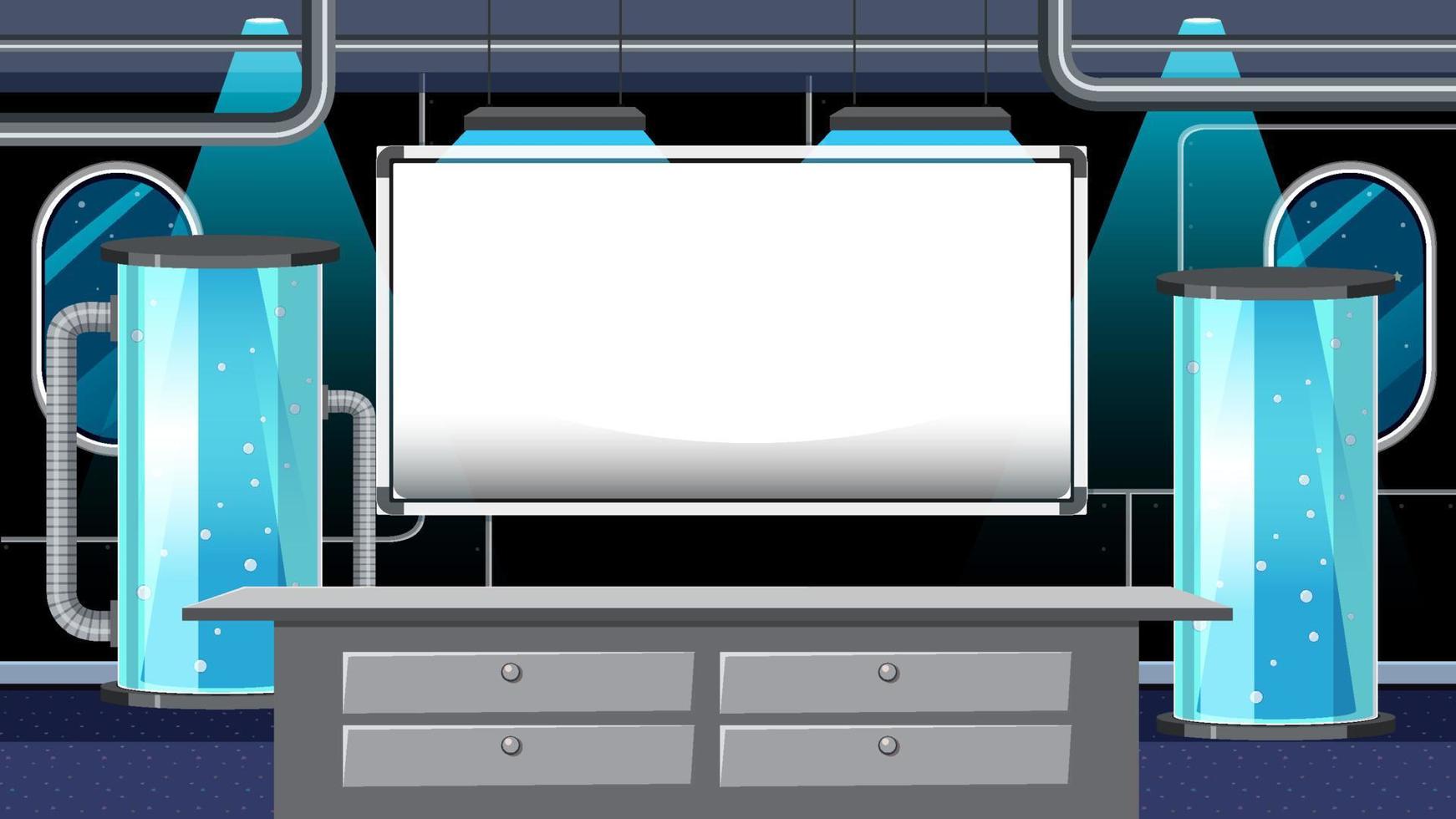 Science laboratory room for chemical experiments vector