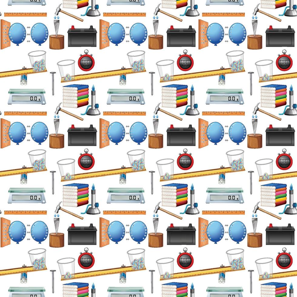 fondo transparente con equipos de ciencia vector