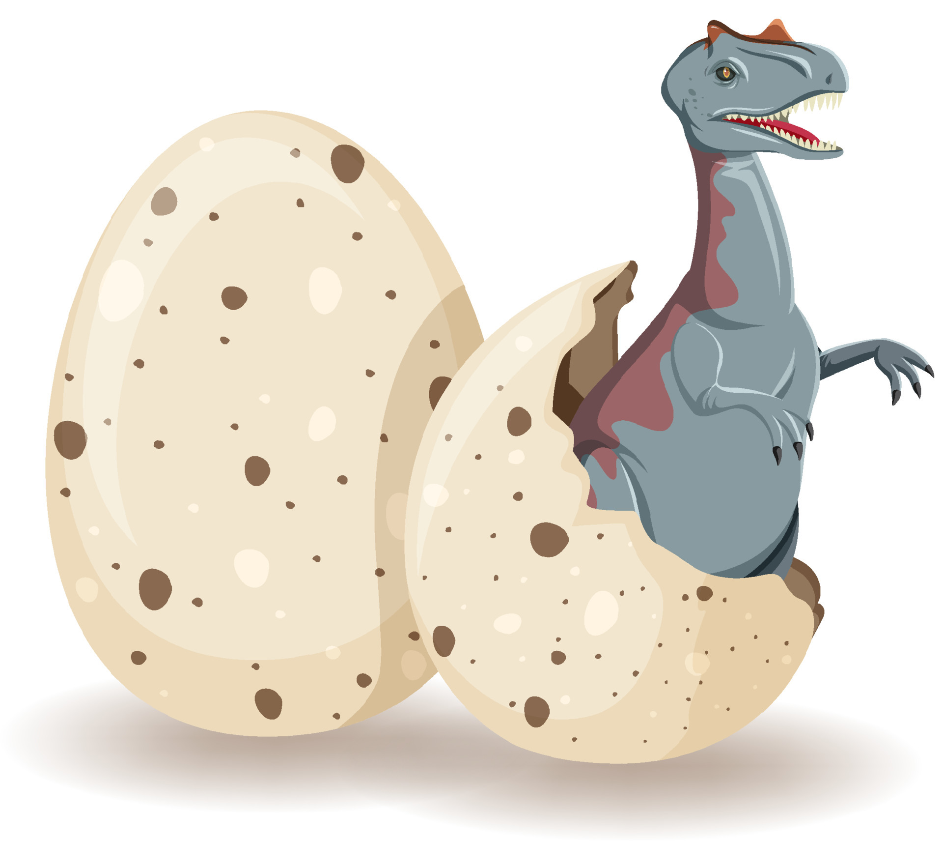 Free Vector  Pterosaur hatching from egg