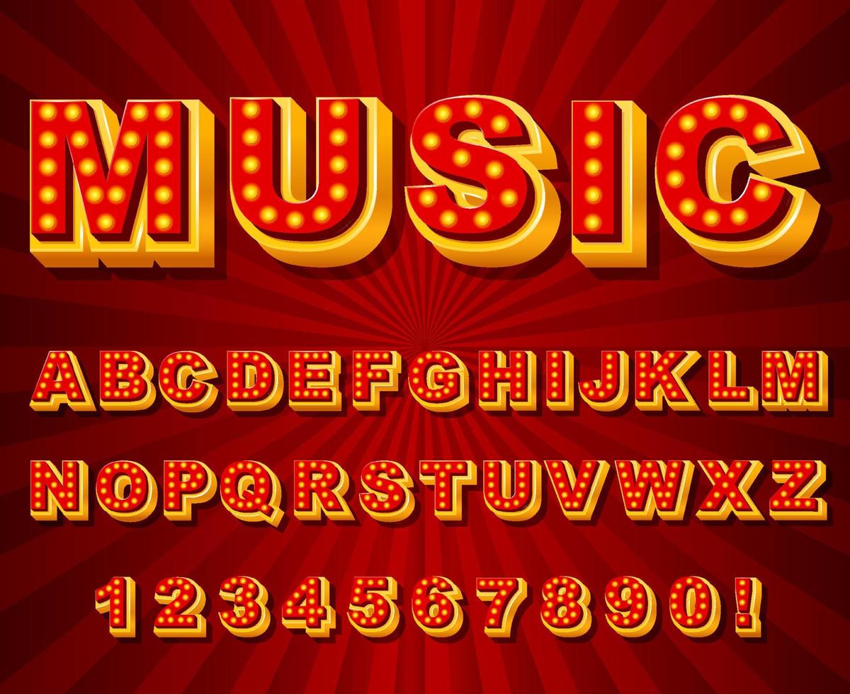 A set of English alphabet game show style vector