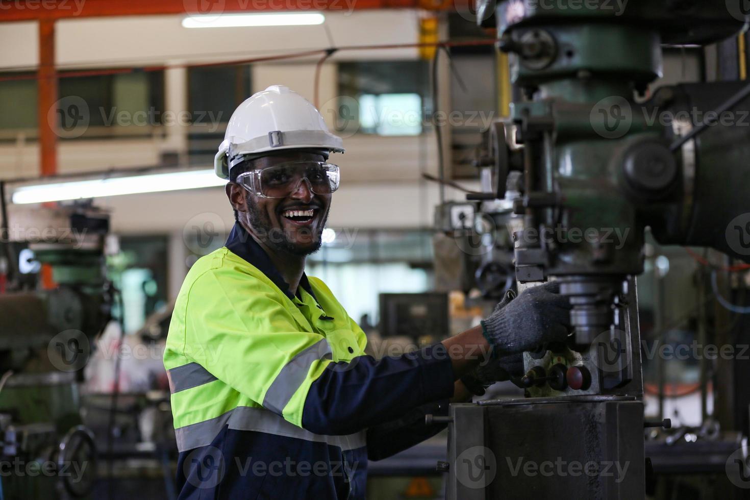Professional men engineer worker skills quality, maintenance, training industry factory worker , warehouse Workshop for factory operators, mechanical engineering team production. photo