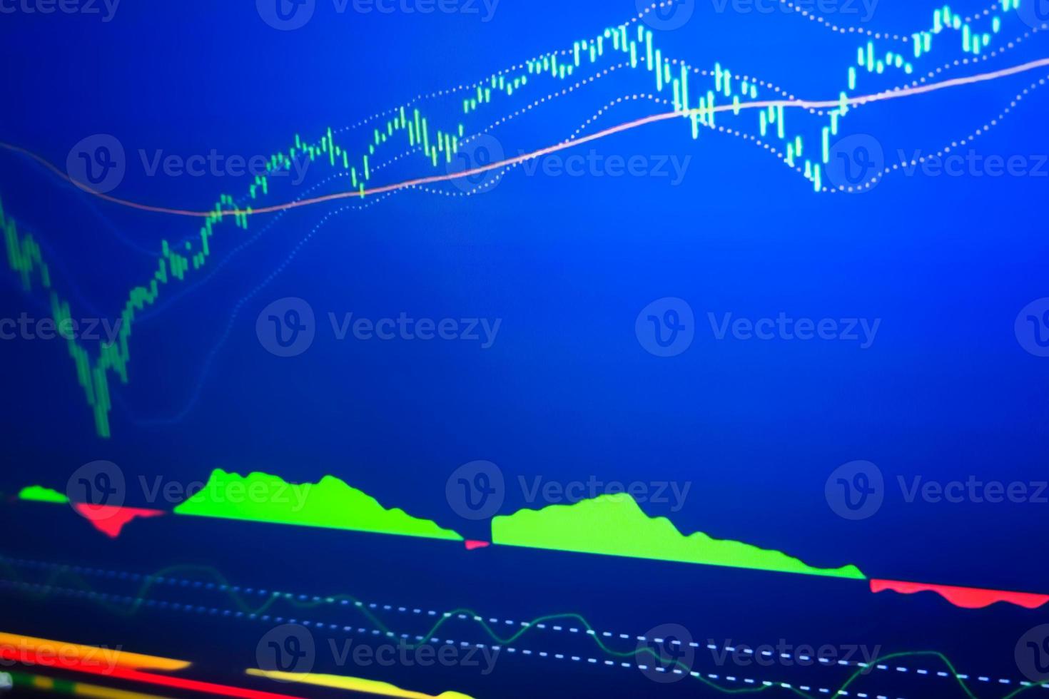 Close-Up Of Stock Market Data On Digital Display photo