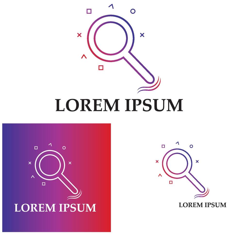 Search vector logo icon design background