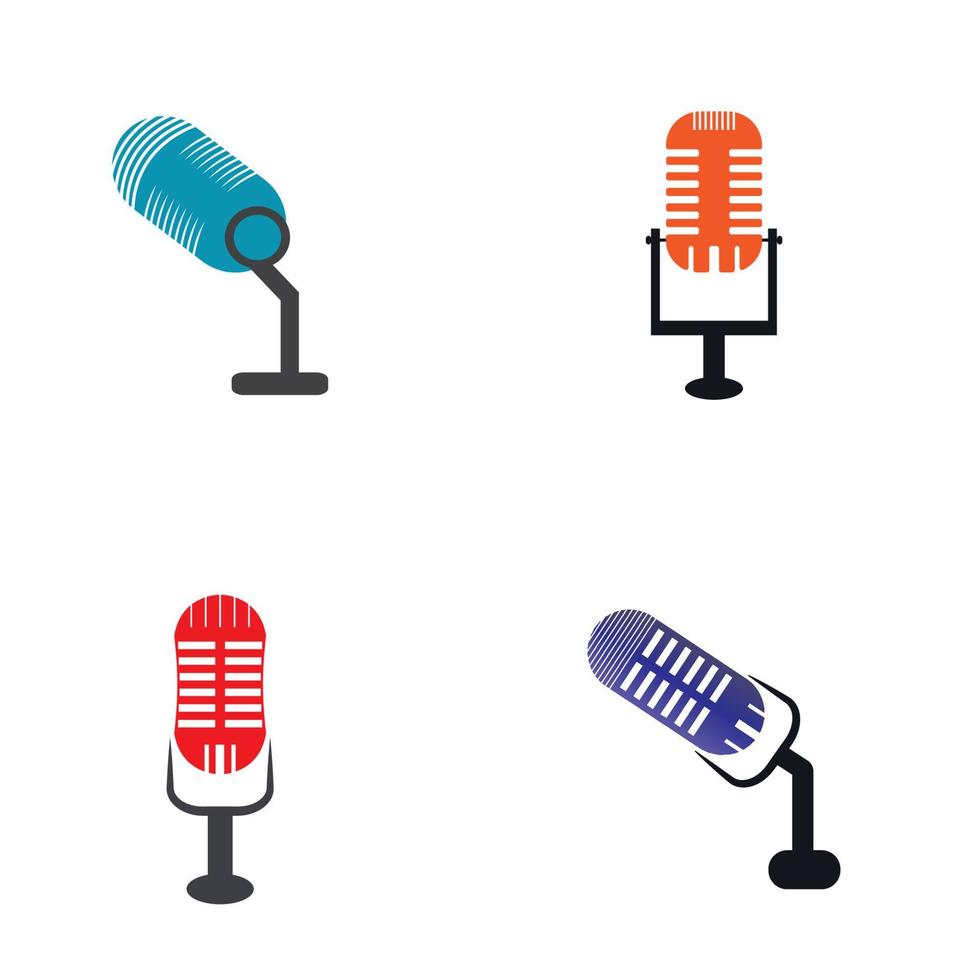 fondo de vector de icono de diseño de símbolo de micrófono