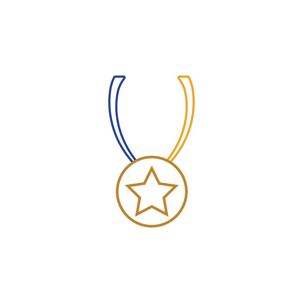 Medal icon vector background template illustration