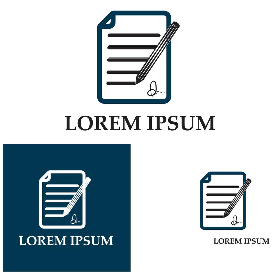 Write Document User Interface Outline Icon Logo Vector Illustration