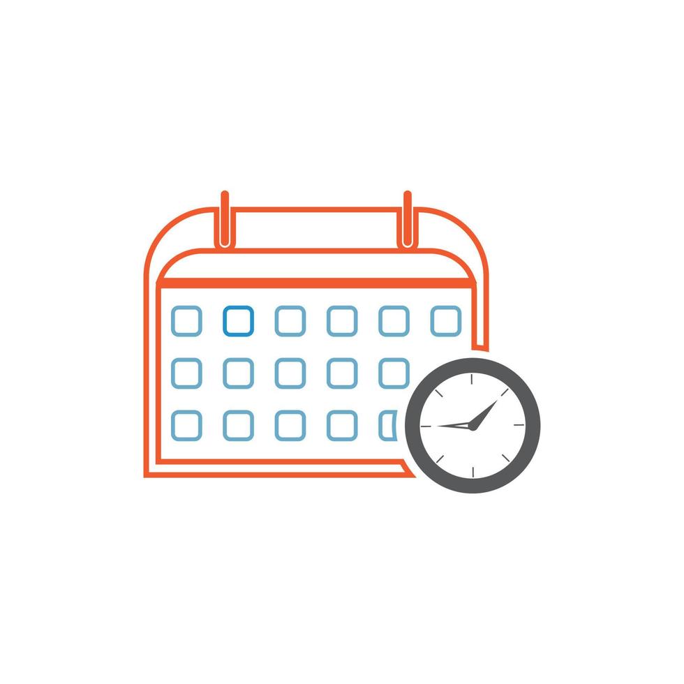 Calendar time icon vector deadline illustration  event reminder symbol background