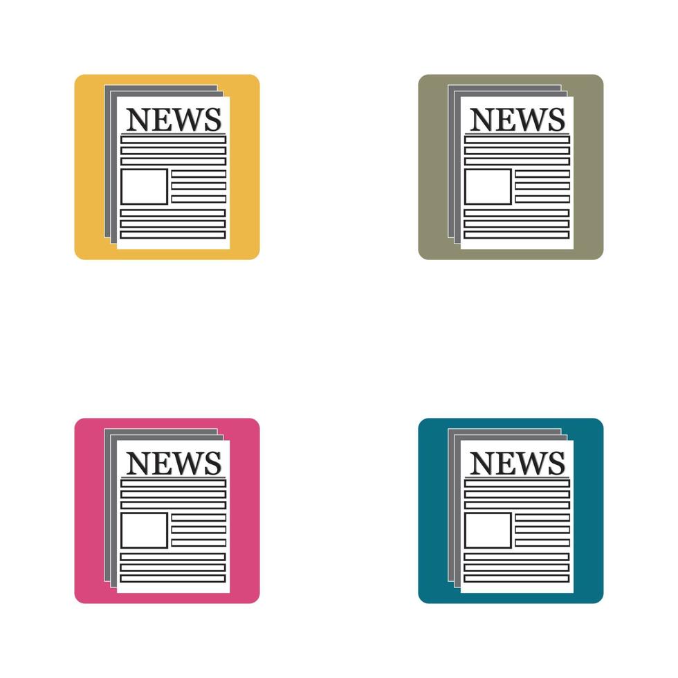 Newspaper icon vector symbol background