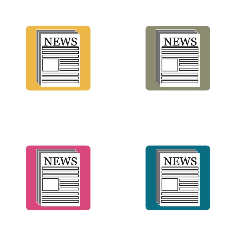 Newspaper icon vector symbol background