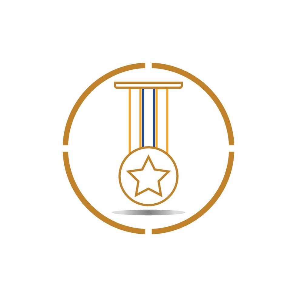 Medal icon vector background template illustration