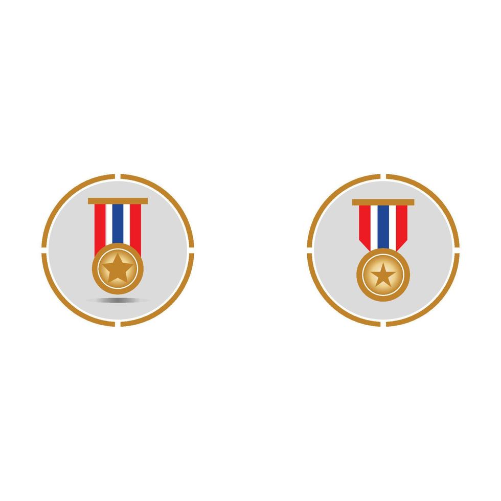 Medal icon vector background template illustration