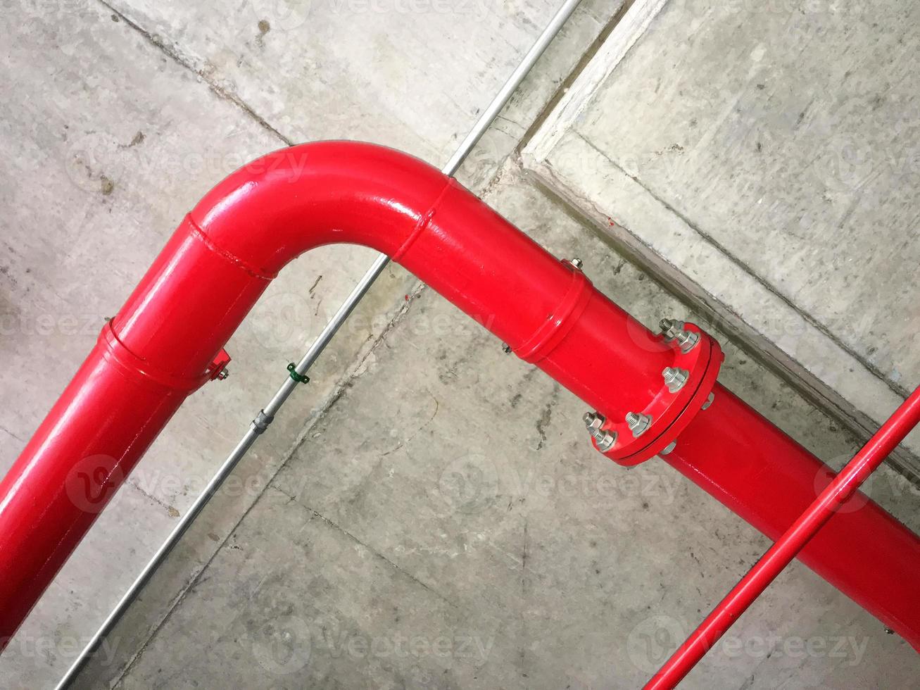 Water valve for fire fighting systems, water sprinkler and fire alarm system, water sprinkler control system, red generator pump for water sprinkler piping and fire alarm control system. photo