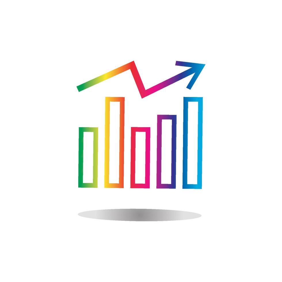 Graph Icon in trendy flat style isolated on white . Chart bar symbol for your web site design  logo  app  UI. vector