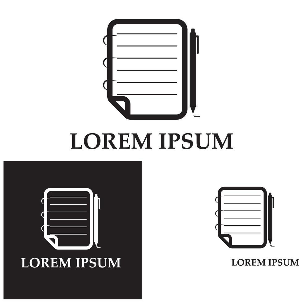 Write Document User Interface Outline Icon Logo Vector Illustration