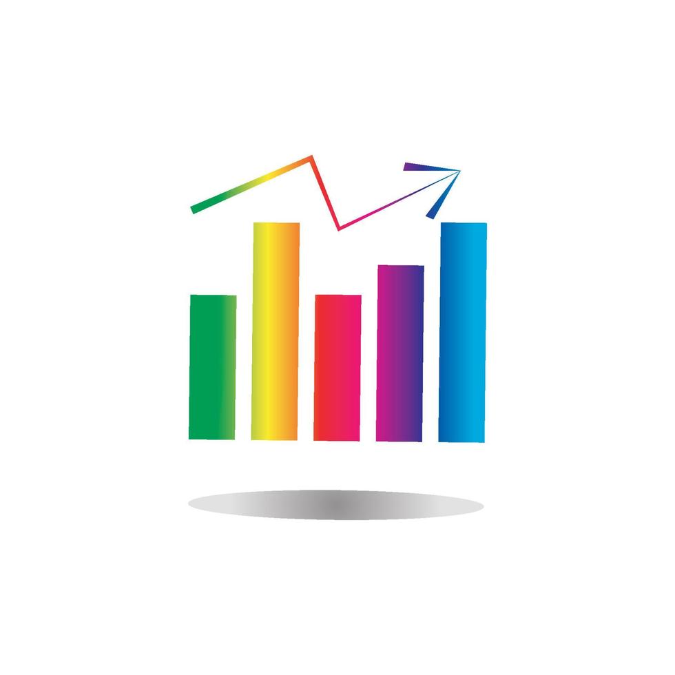 Graph Icon in trendy flat style isolated on white . Chart bar symbol for your web site design  logo  app  UI. vector