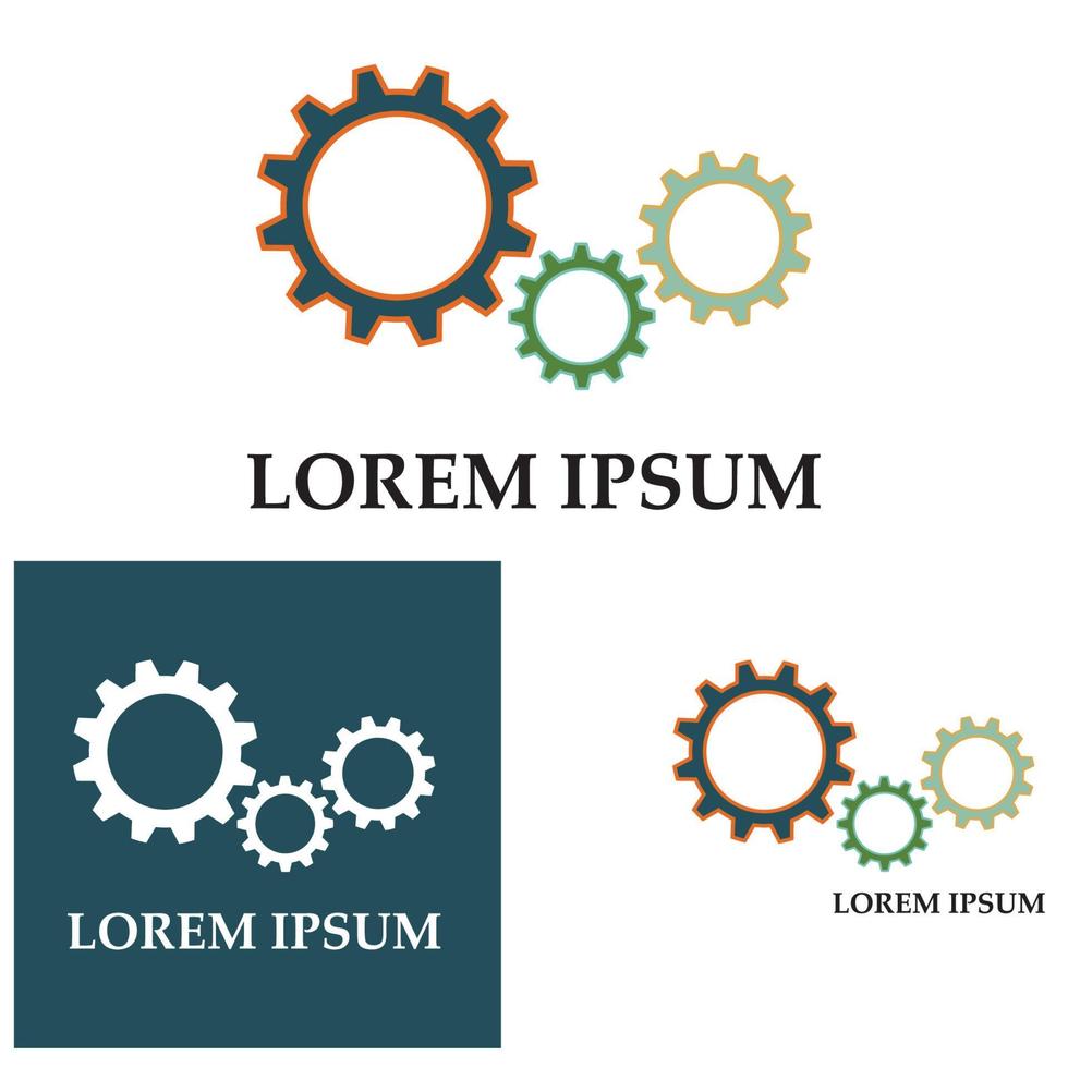 Gear logo icon design vector background template